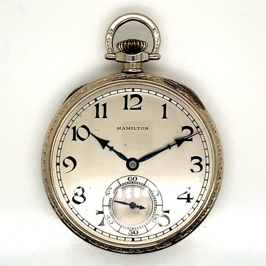 1926 14Kt White Gold Model 902 Open Faced Pocket Watch