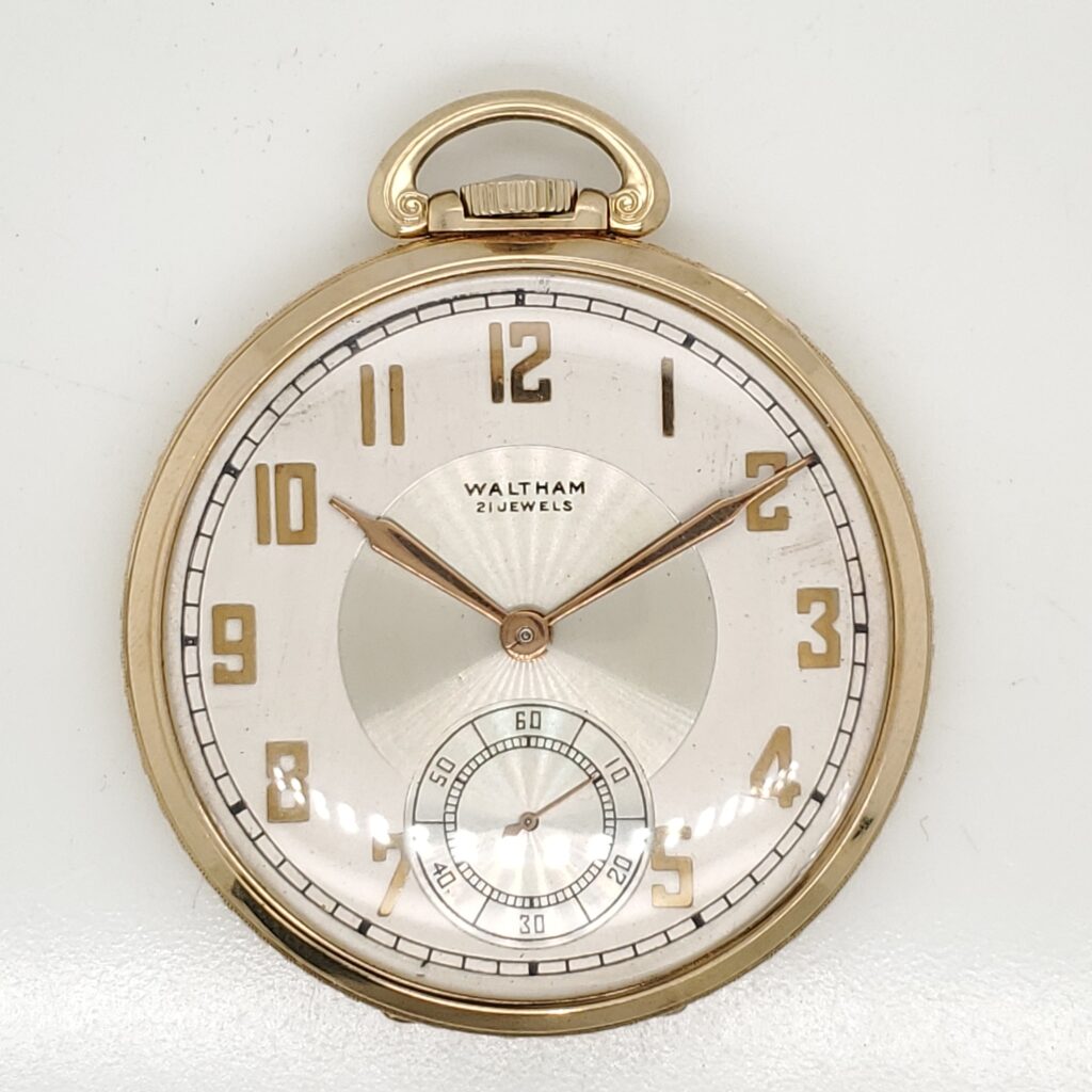 1939 14Kt Yellow Gold 16 Size Waltham Pocket Watch