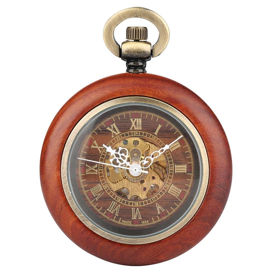 Mechanical Pocket Watch Wooden