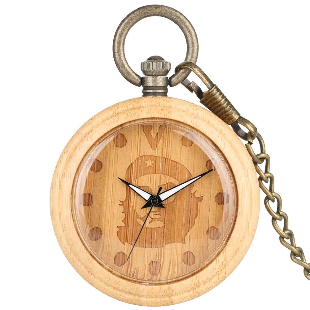 Wooden Pocket Watch Che Guevara