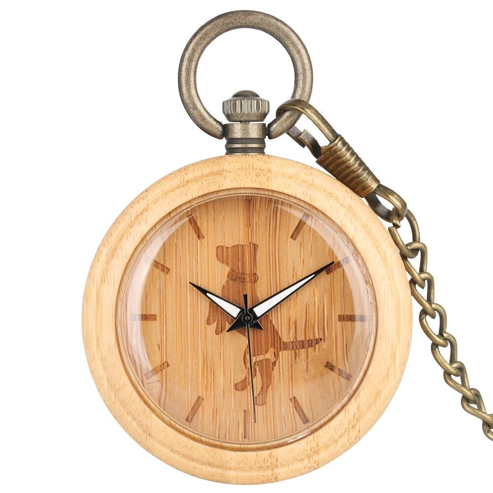 Wooden Pocket Watch Dog