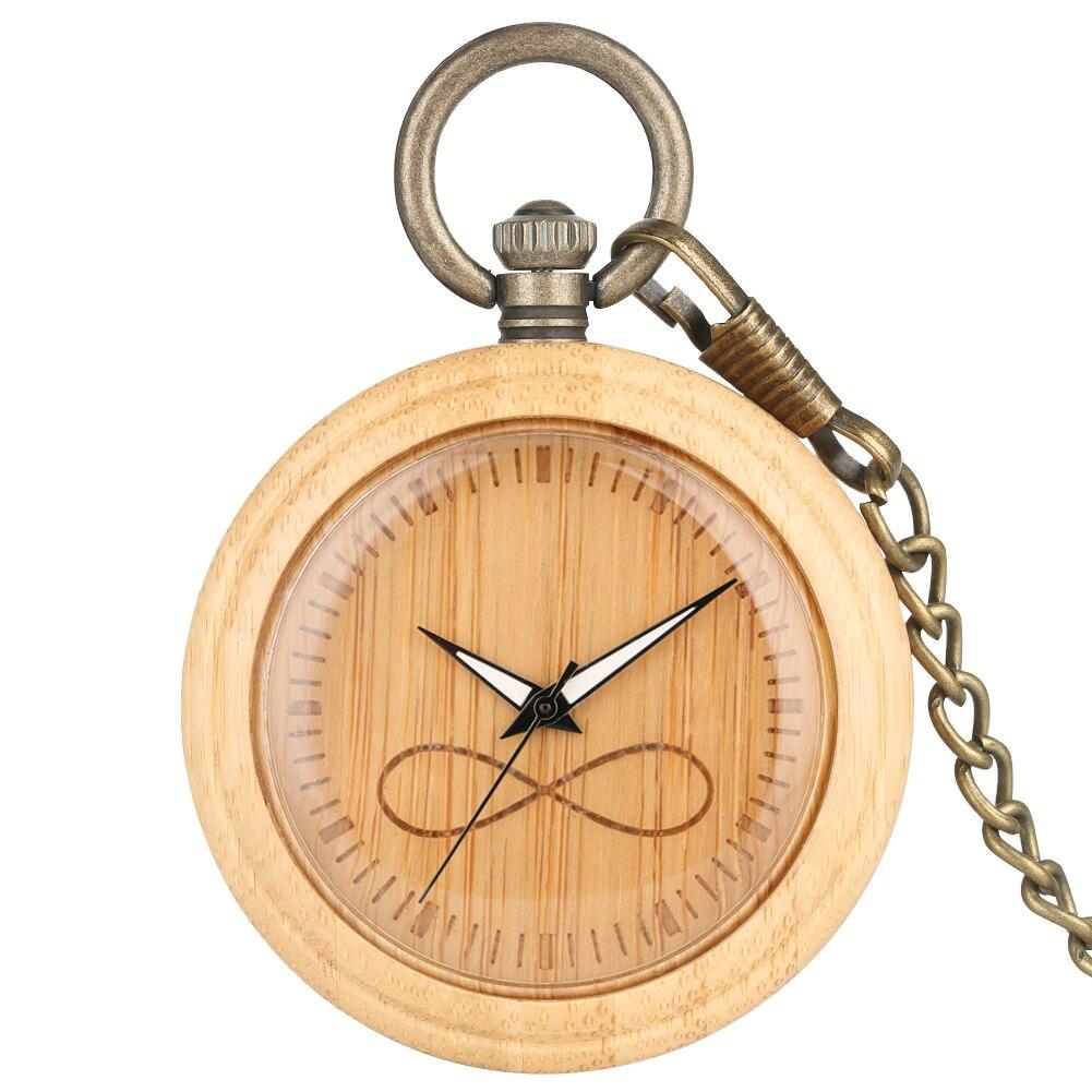 Wooden Pocket Watch Infinity