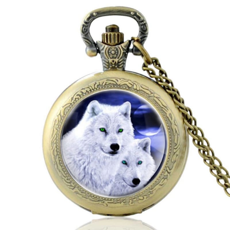 Arctic Wolf Pocket Watch