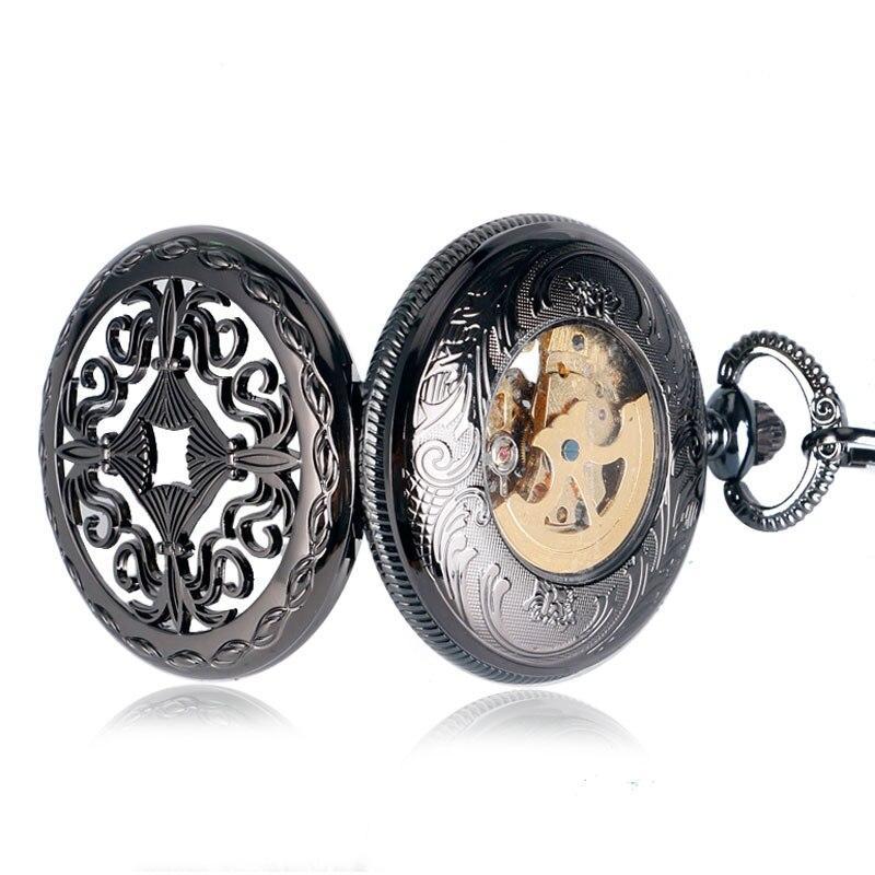 Black Automatic Half Hunter Pocket Watch - Gothic II - Image 4