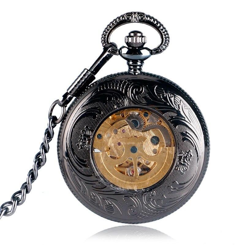 Black Automatic Half Hunter Pocket Watch - Gothic II - Image 5