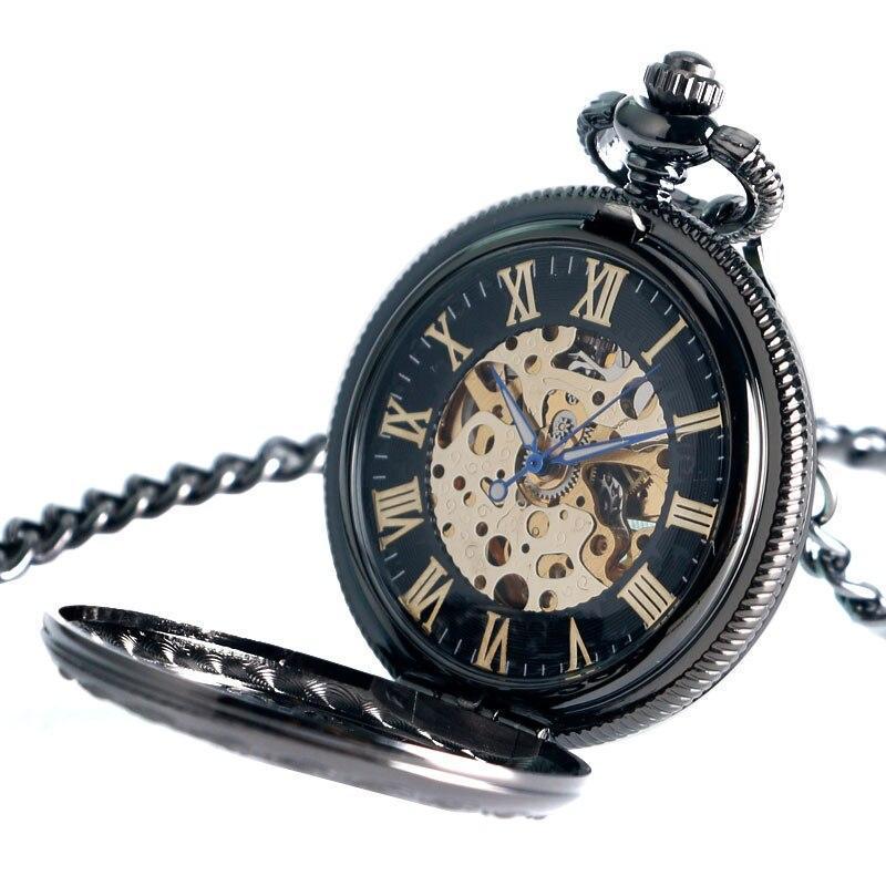 Black Automatic Half Hunter Pocket Watch - Gothic II - Image 3