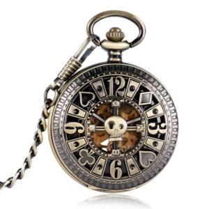 Bronze Automatic Half Hunter Pocket Watch - Game of Death