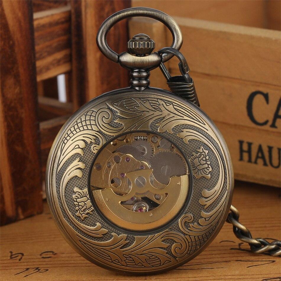 Bronze Automatic Full Hunter Pocket Watch - Polished Lining - Image 3