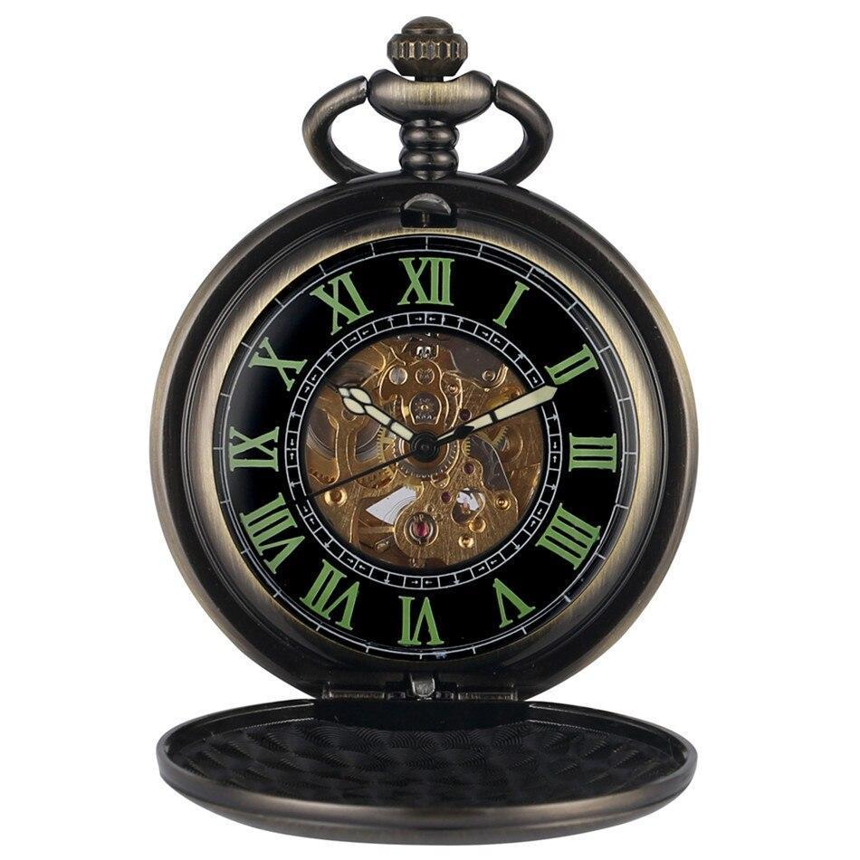 Bronze Automatic Full Hunter Pocket Watch - Polished Lining - Image 6