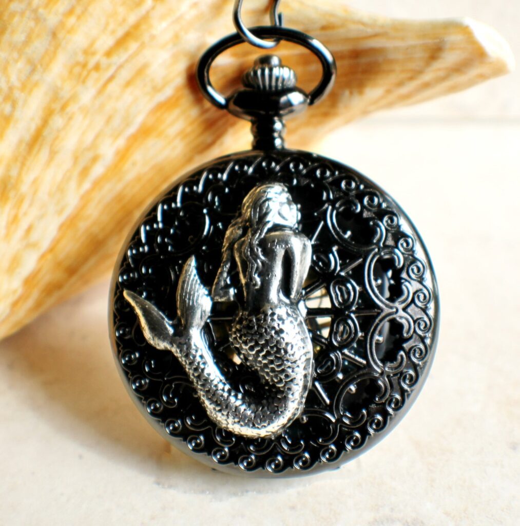 Mechanical mermaid pocket watch.