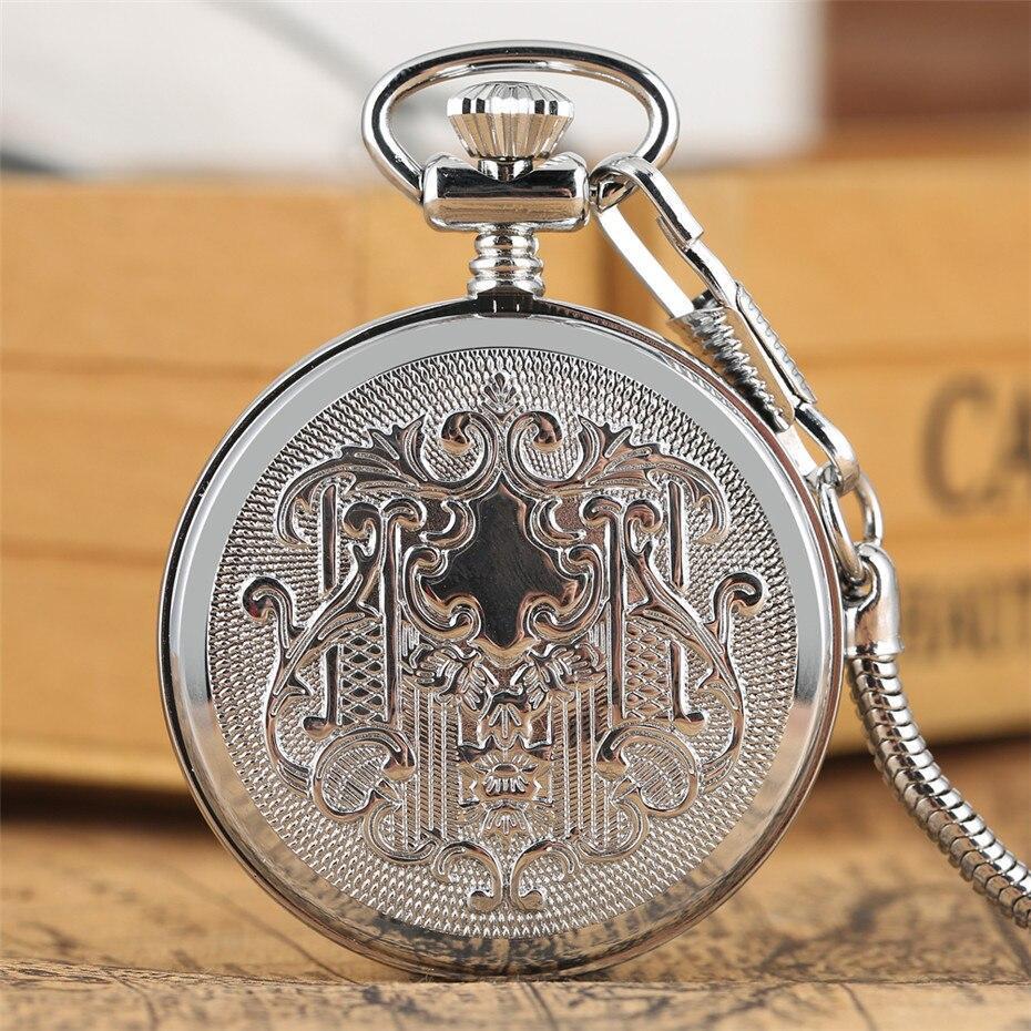 Men's Automatic Open Face Pocket Watch - Black Light - Image 6