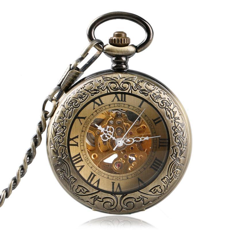 Vintage Automatic Half Hunter Pocket Watch - Roman - Image 6