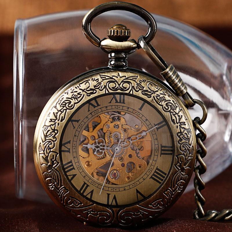 Vintage Automatic Half Hunter Pocket Watch - Roman - Image 2