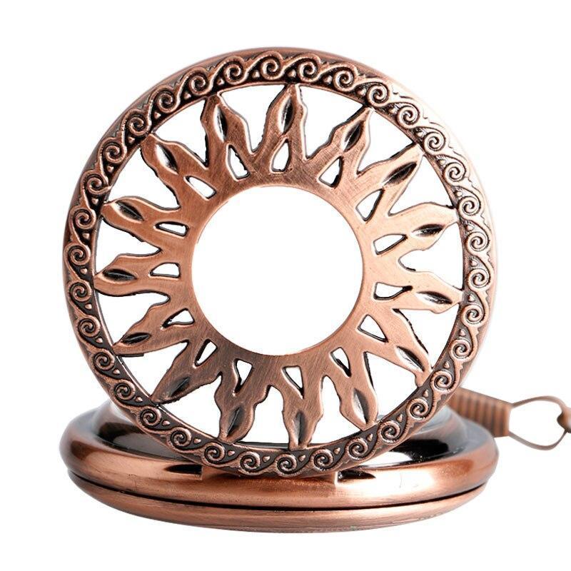 Women's Half Hunter Automatic Pocket Watch - Copper Sunlight - Image 4